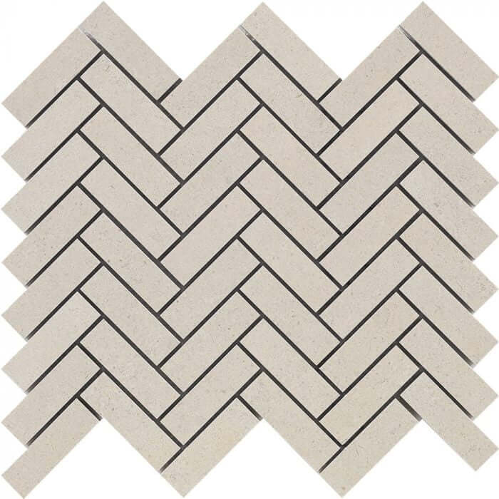 27X31.7 Gloss White Herringbone Mosaic
