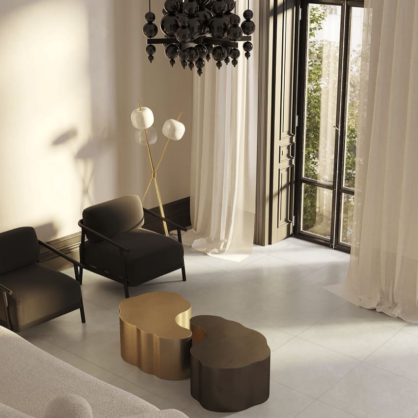 60X60 Lava White Rect Inout