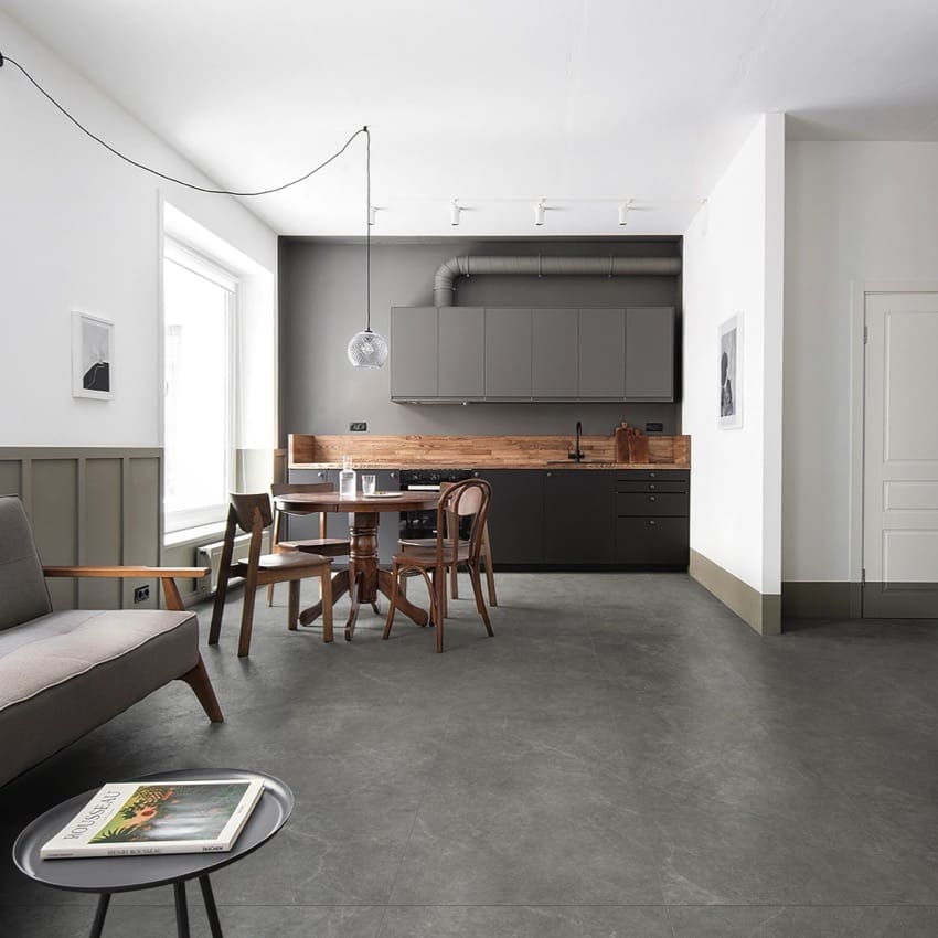 60X60 Lava Grey Rect Inout