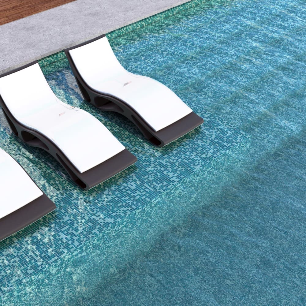 30X30 Paradise Koh Samui Glass Mosaic ** Pool Safe **
