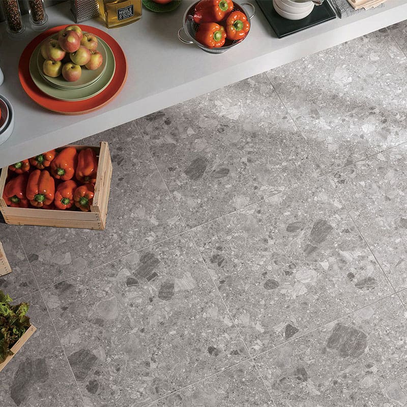 60X60 Breccia Mid Grey Rect