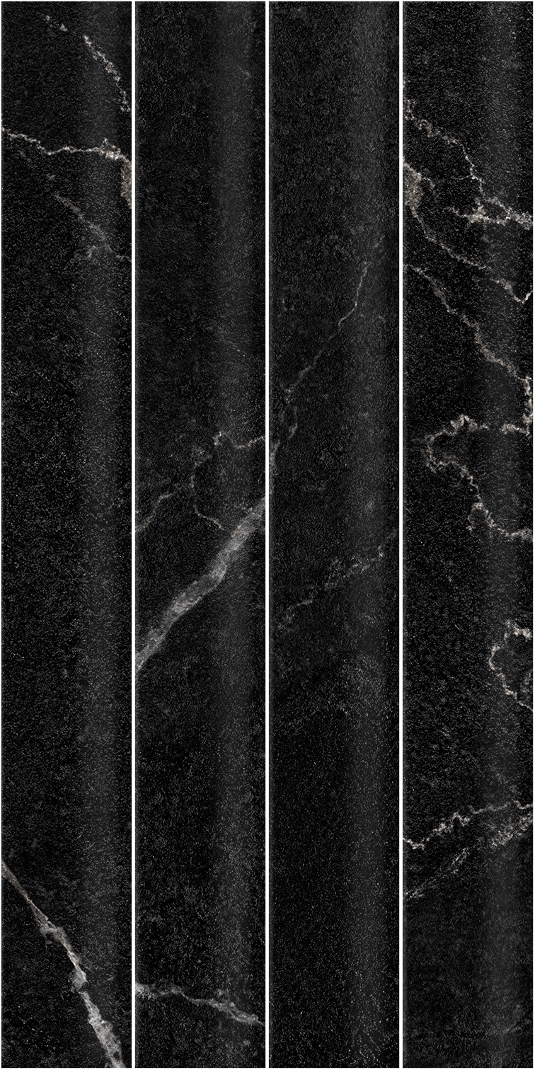 Amici Black Concave Subway Satin 50x300