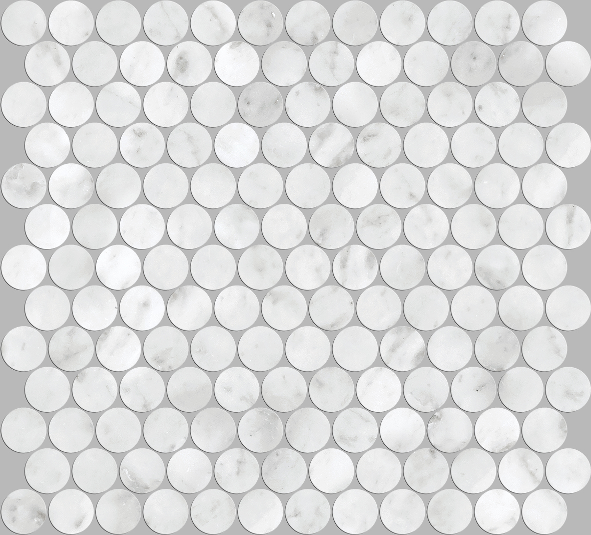 Artemis Carrara White Penny Round Honed 23x23