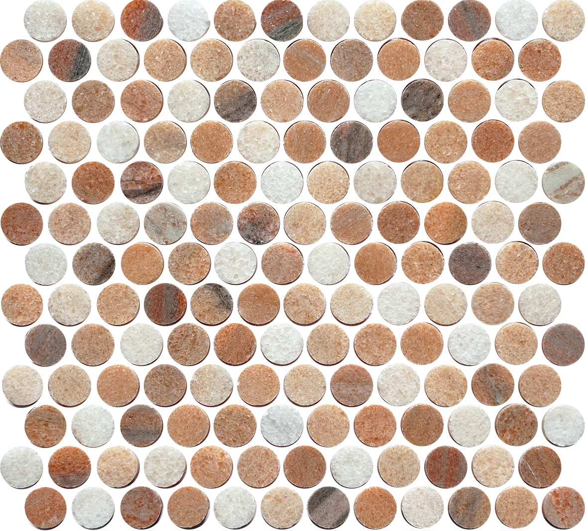 Artemis Rosa Portogallo Penny Round Honed 23x23