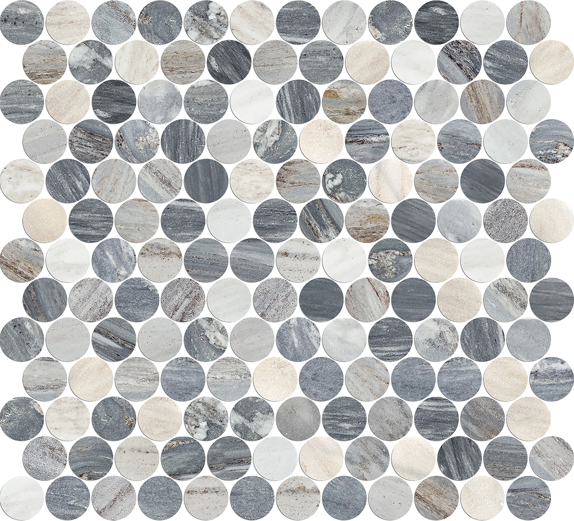 Artemis Blue Sandstone Penny Round Honed 23x23
