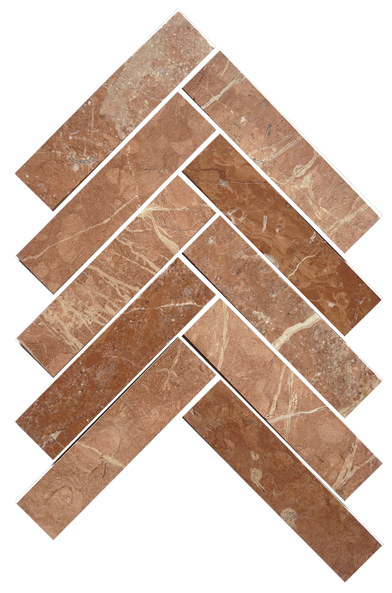 Artemis Rojo Alicante Herringbone Honed 35x150