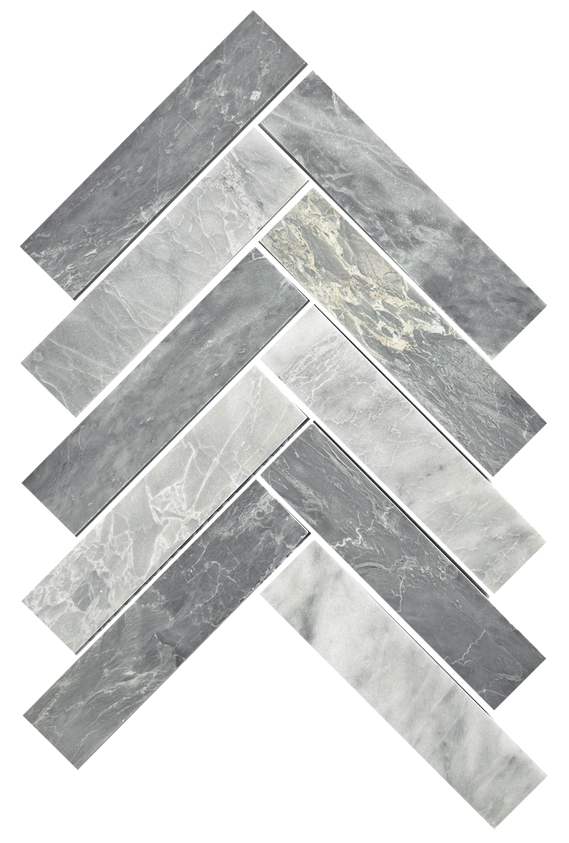 Artemis Carrara Grey Herringbone Honed 35x150