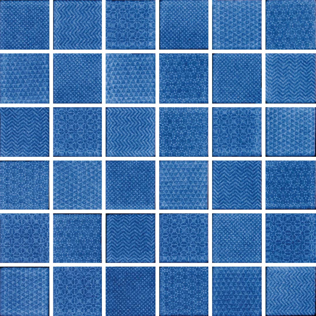 Celadon Cobalt Mosaic 47x47