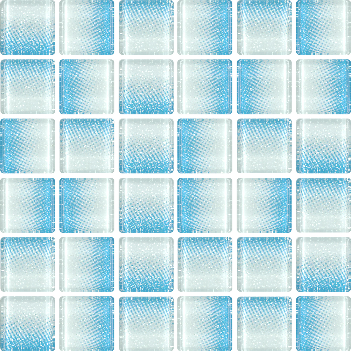 Fusion Ice Blue Glass 20x20