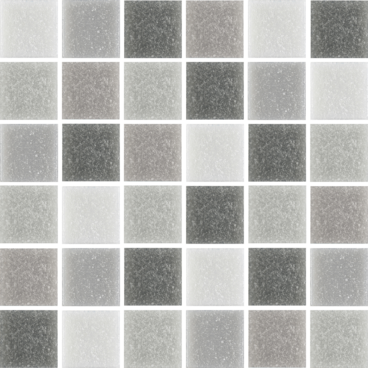 Gemstone Silver Grey Glass 20x20