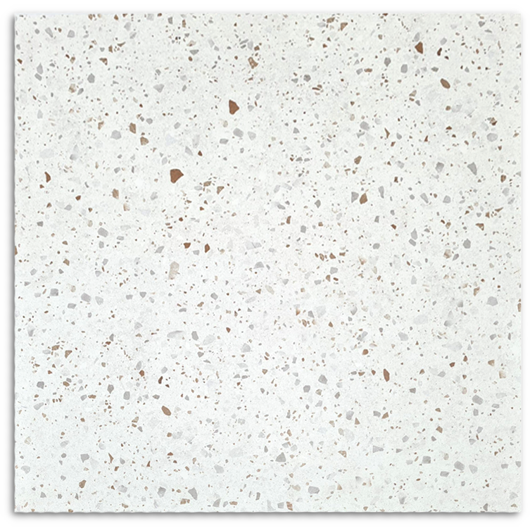 Omega White Terrazzo Chip 600x600