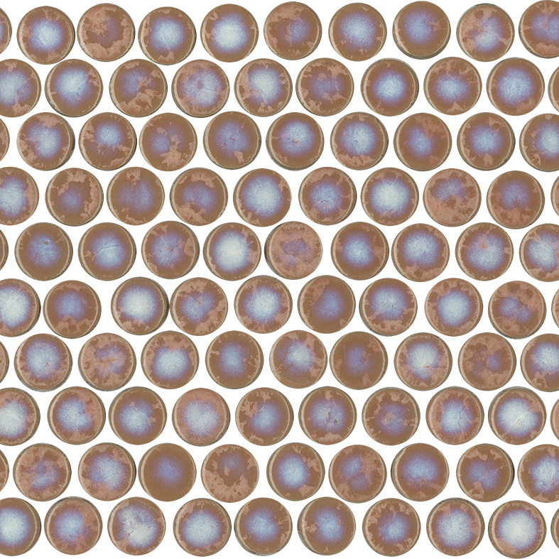 Orbit Gloss Coral Penny Round 20x20