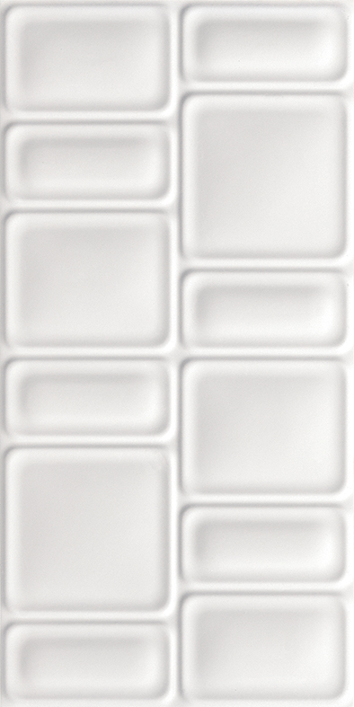 Winter Rectangle Mix White Gloss 300x600
