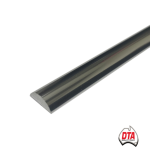 ALUMINIUM SHOWER WATER STOP PROFILE 3M X 12MM BRIGHT SILVER