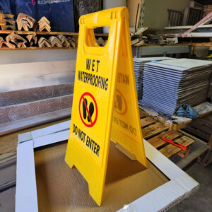 A Frame Sign Wet Waterproofing