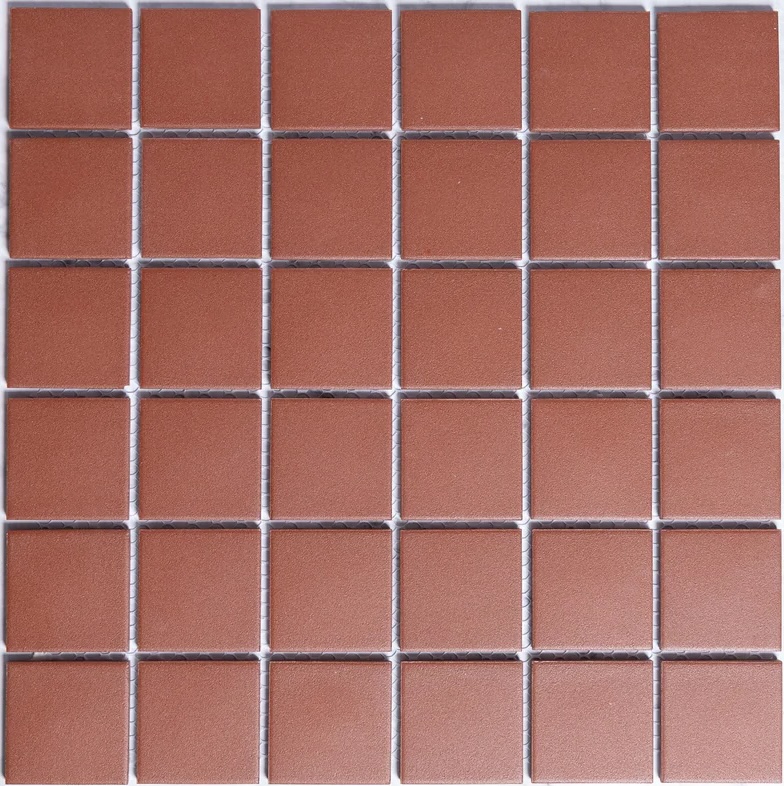 Unglazed & Feature Mosaics Pink 48x48mm / 306x306mm sheet