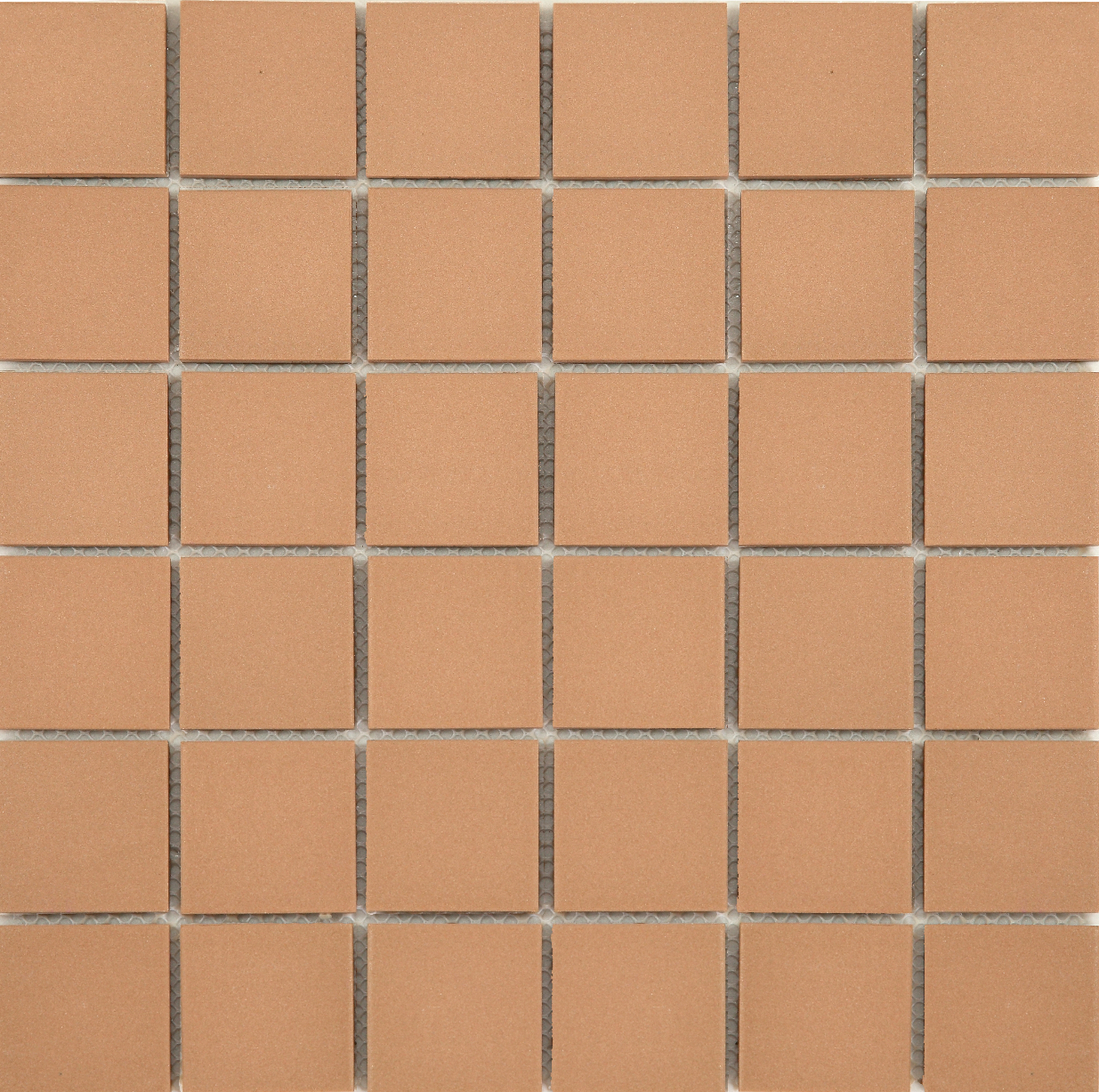 Unglazed & Feature Mosaics Peach 48x48mm / 306x306mm sheet