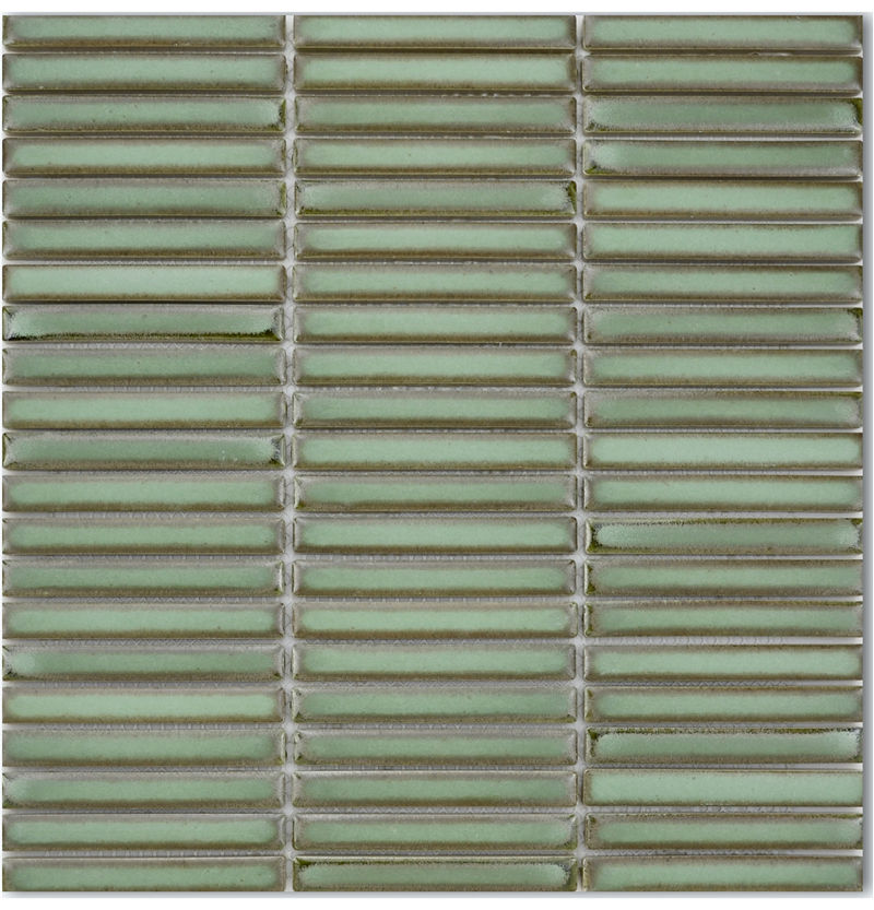 Finger Mosaics Ash Green 284x295mm sheet Satin