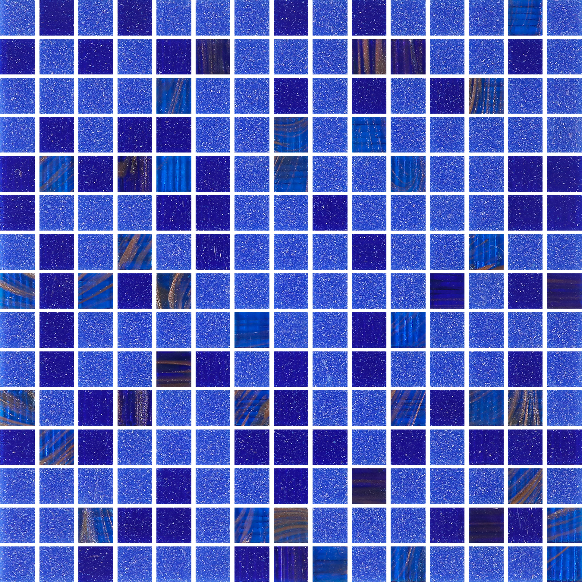 Pool Mosaics – Dot Mount Azure Mirage 20mm chip / 327x327mm sheet Dot Mount Pool Mosaic