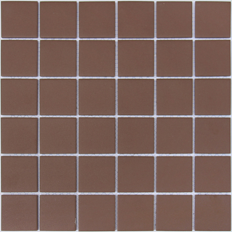 Unglazed & Feature Mosaics Chocolate 48x48mm / 306x306mm sheet